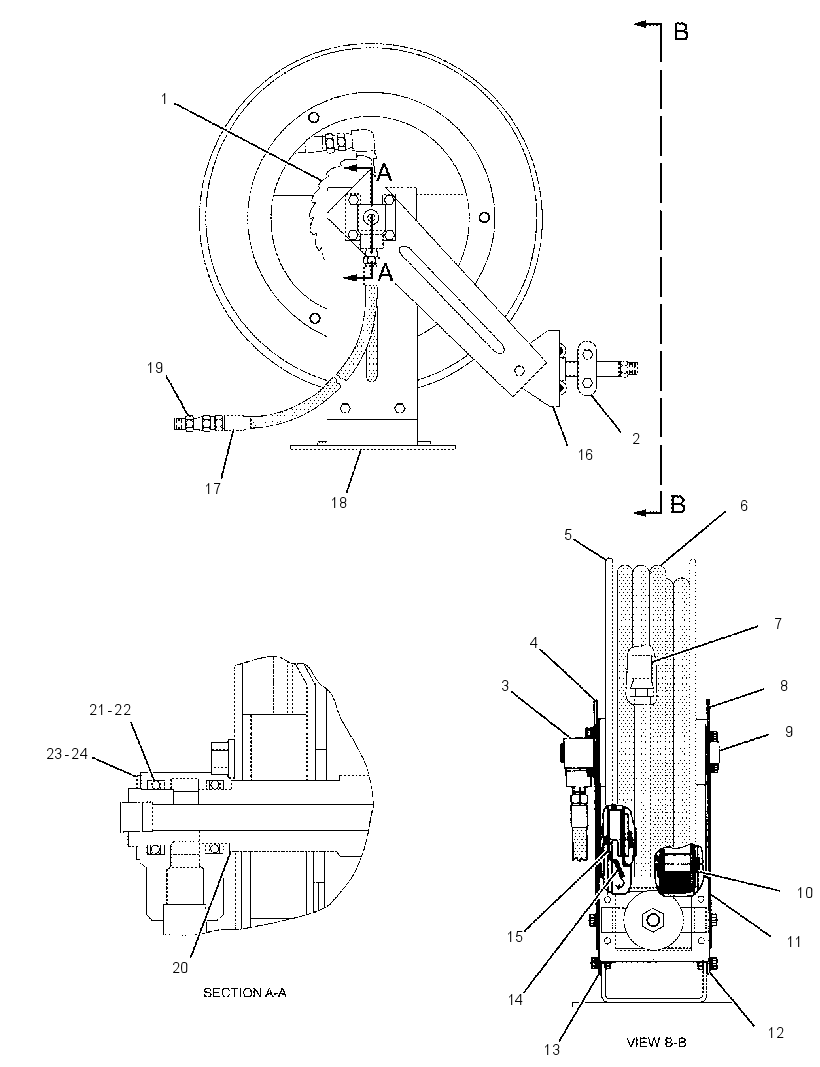 REEL GP-HOSE 1529610 CAT