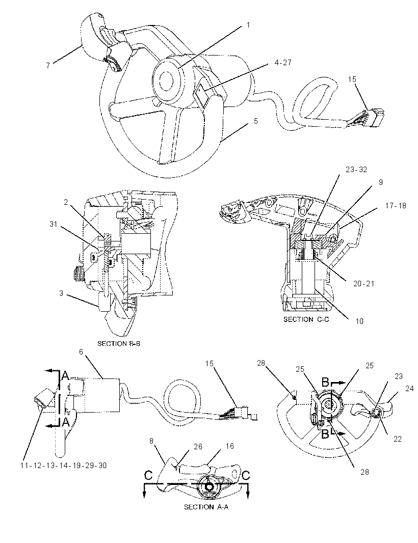 STEERING WHEEL GP 2180655 CAT