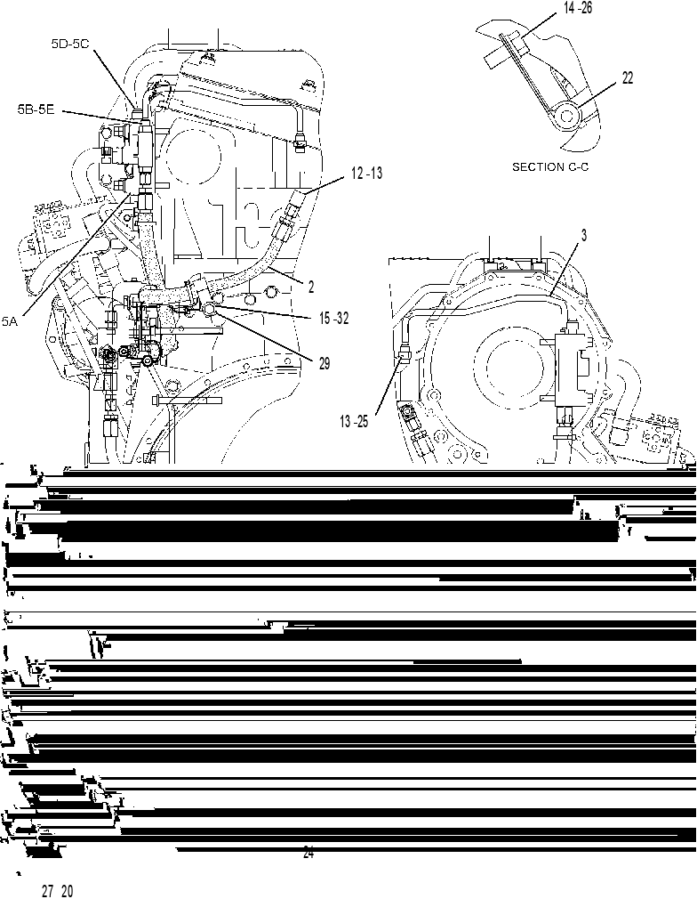 LINES GP-FUEL BYPASS 2553716 CAT