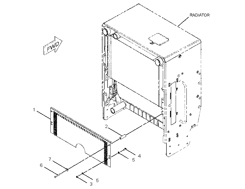 PLATE GP-RADIATOR 1840874 CAT