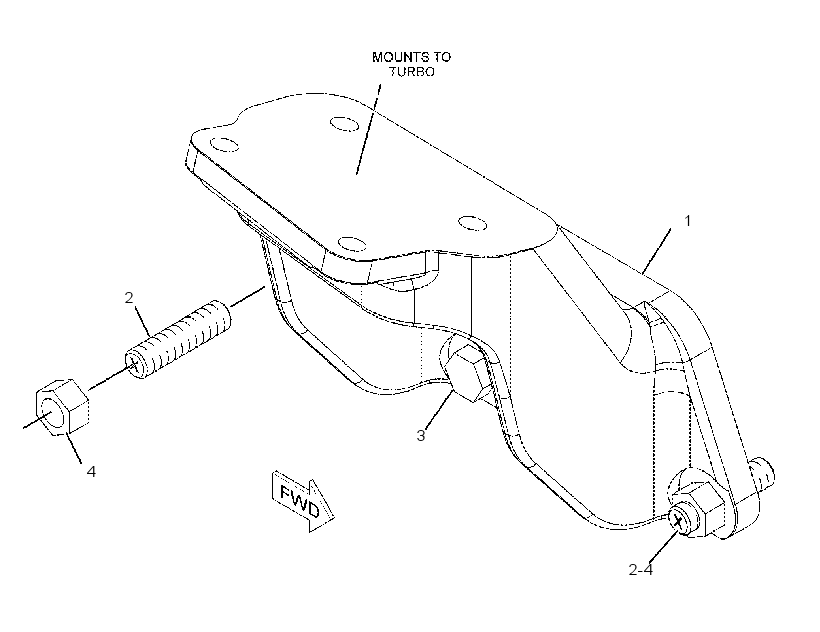 SUPPORT GP-TURBOCHARGER 2245418 CAT