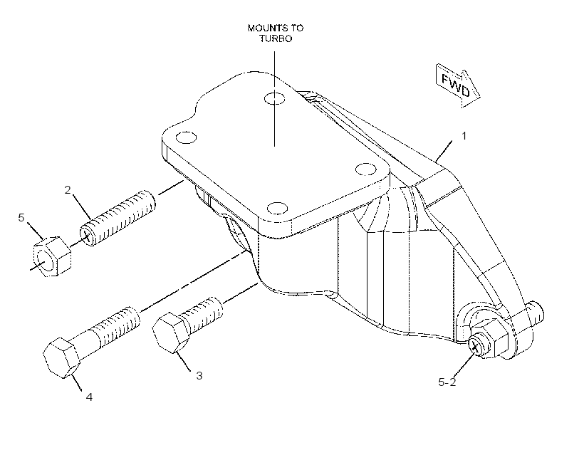 SUPPORT GP-TURBOCHARGER 2245417 CAT