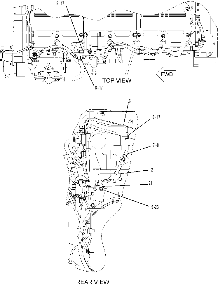 LINES GP-FUEL BYPASS 2474570 CAT