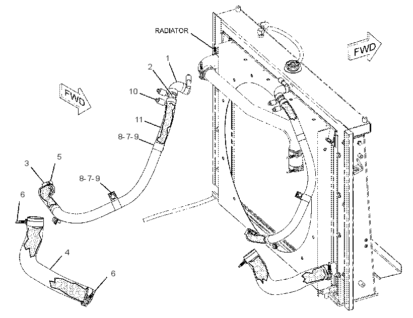 LINES GP-RADIATOR 2441493 CAT