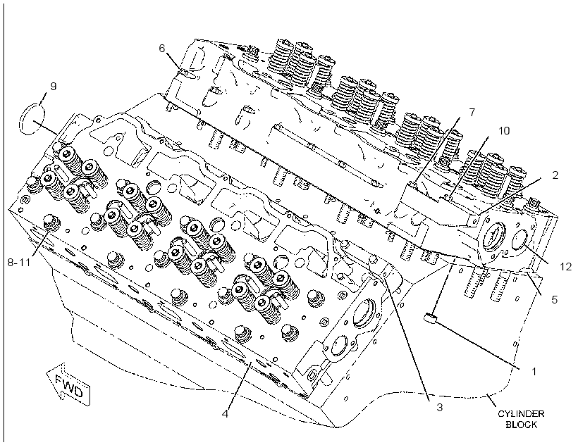 Головка блока цилиндров 2168341 CAT