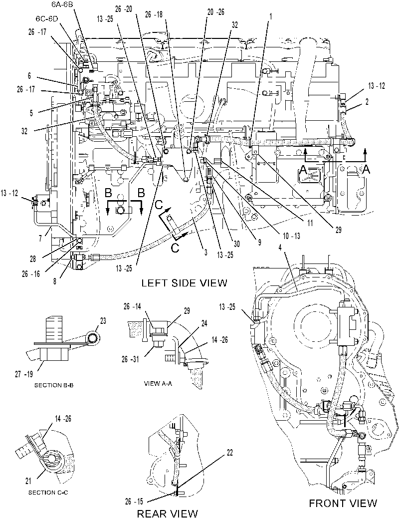 LINES GP-FUEL BYPASS 2286546 CAT