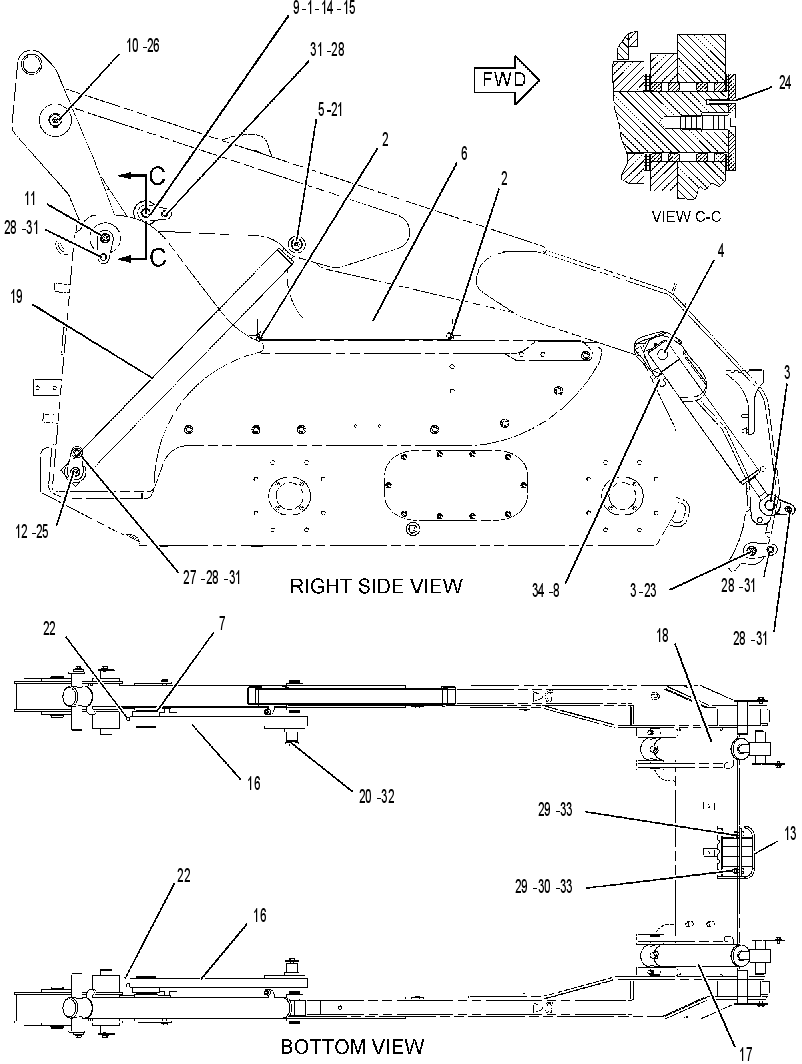 CYLINDER & MTG GP-LIFT ARM 2185899 CAT