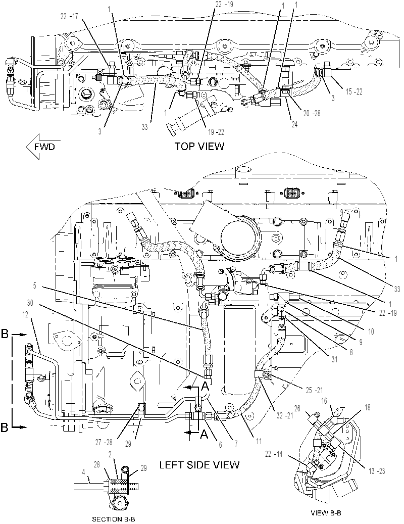 LINES GP-FUEL BYPASS 2514547 CAT