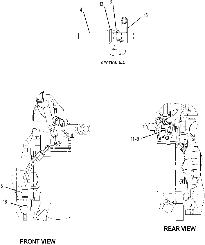 LINES GP-FUEL BYPASS 2399221 CAT