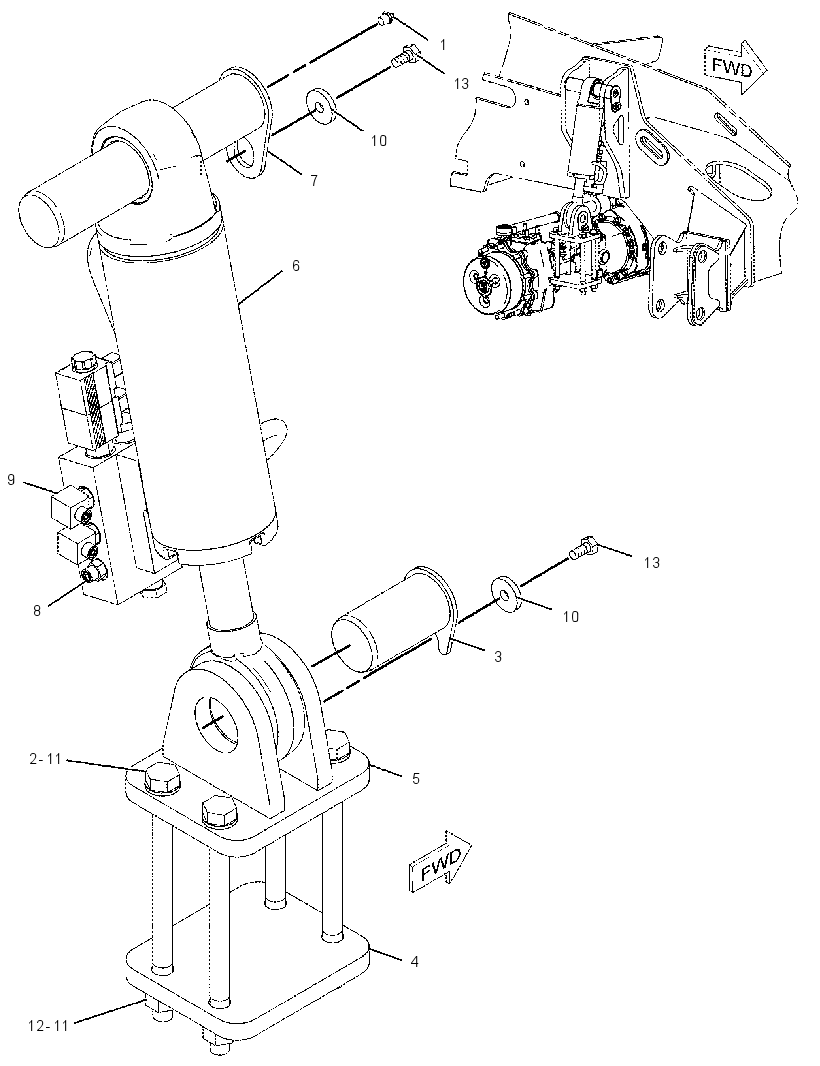 CYLINDER & MTG GP-FRAME LEVEL 2285051 CAT
