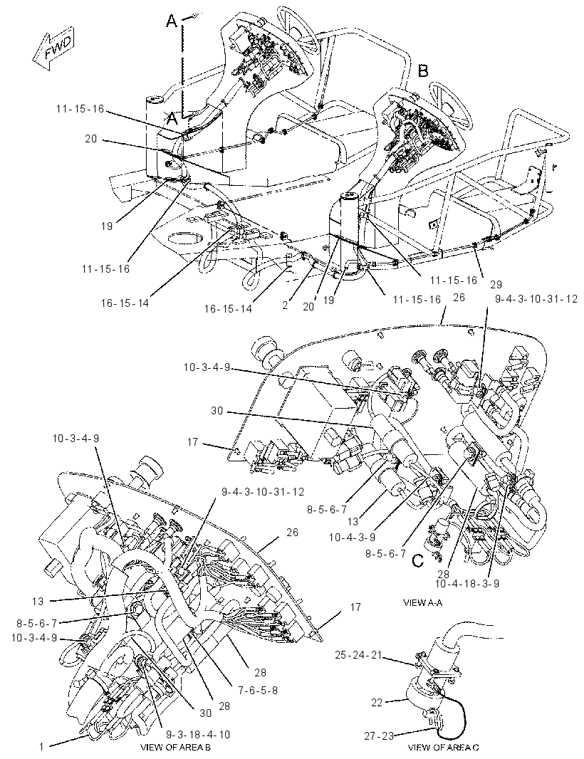 Проводка консоли 1925087 CAT