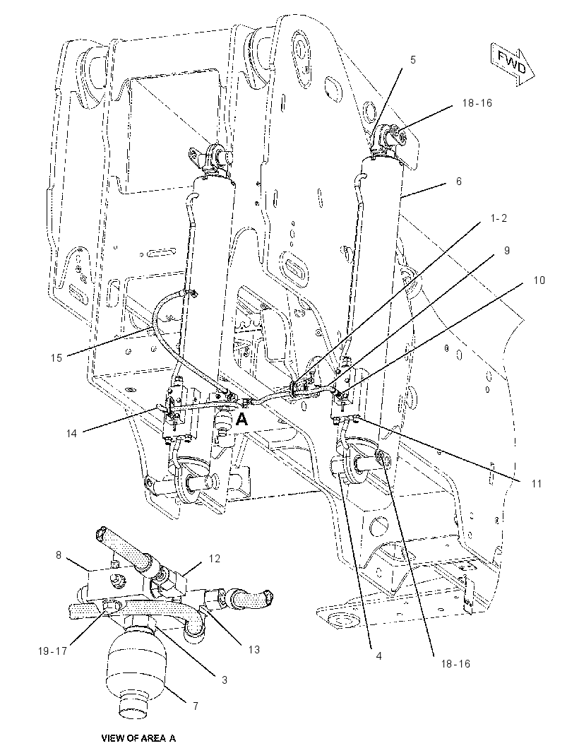 CYLINDER & MTG GP-BOOM 2285050 CAT