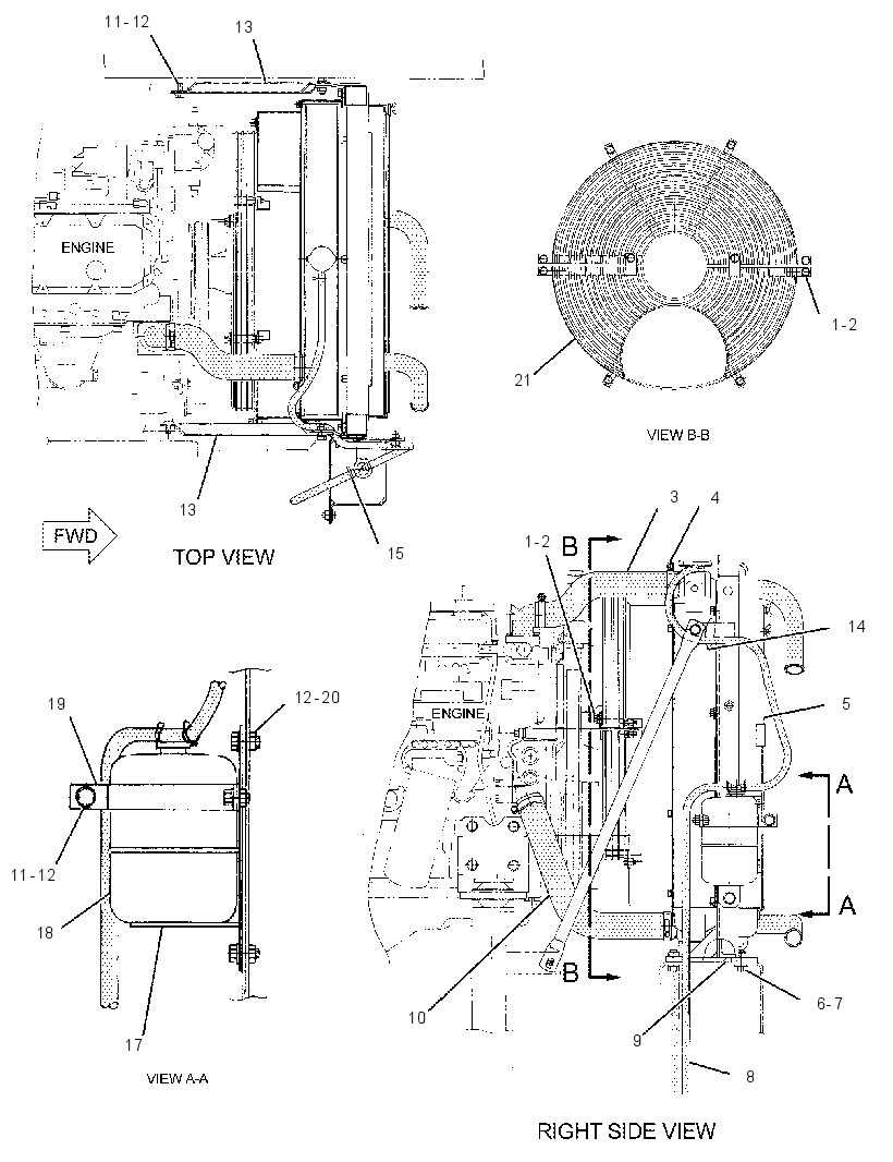 RADIATOR & OIL COOLER GP 7Y1589 CAT