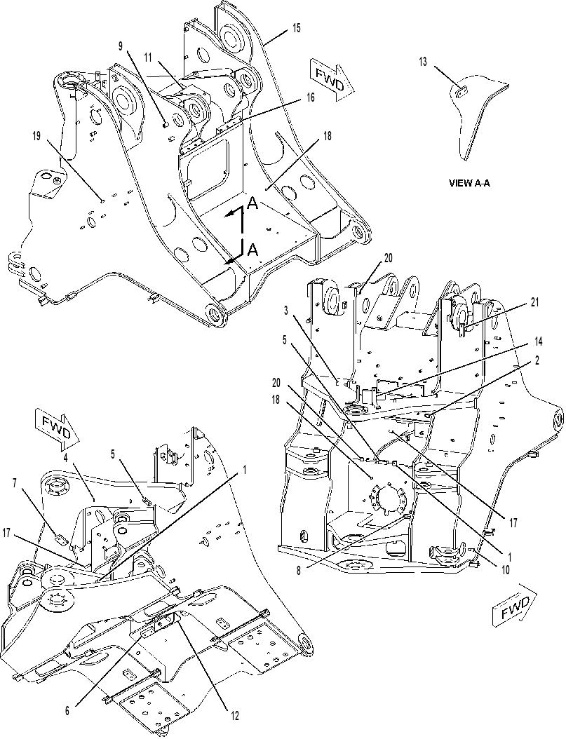FRAME AS-LOADER 2468929 CAT