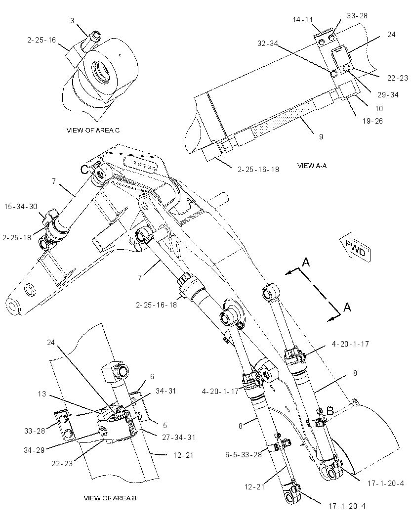 CYLINDER AR-HYDRAULIC 2354046 CAT