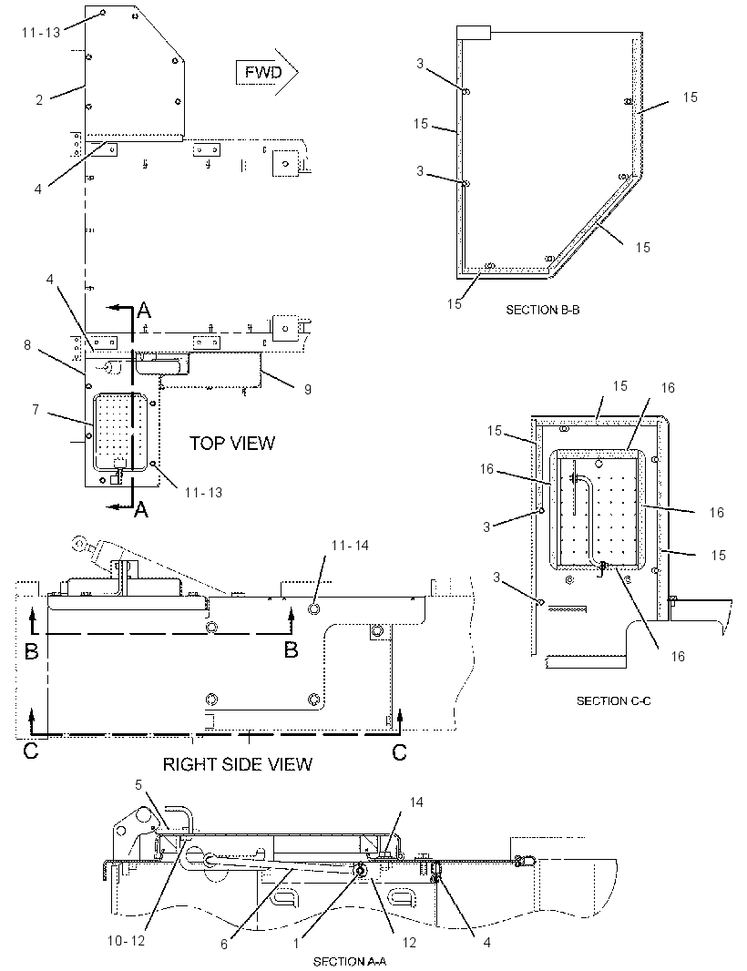 BATTERY DOOR 1654586 CAT