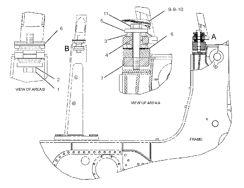 Крепление ROPS 1429640 CAT