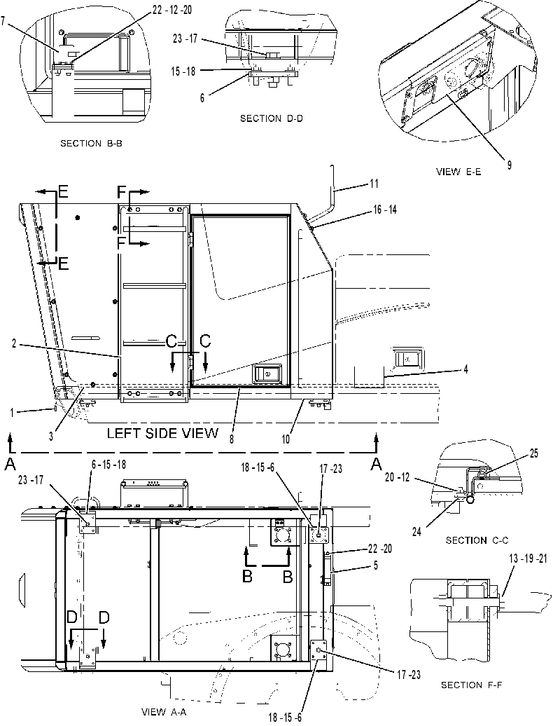 FRAME GP-CAB RISER 1884961 CAT