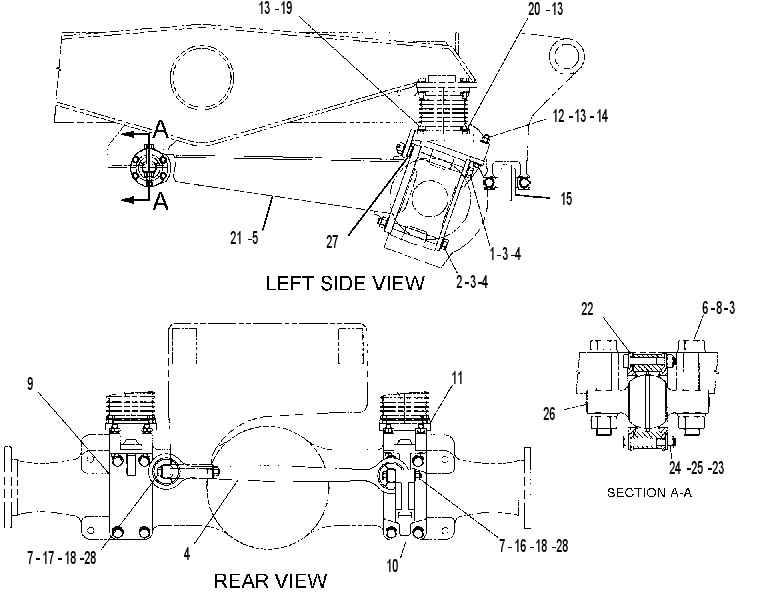 FRAME GP-REAR SUSPENSION 1600955 CAT