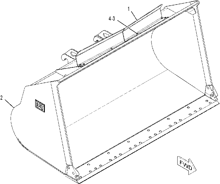 BUCKET GP-LIGHT MATERIAL 2410916 CAT