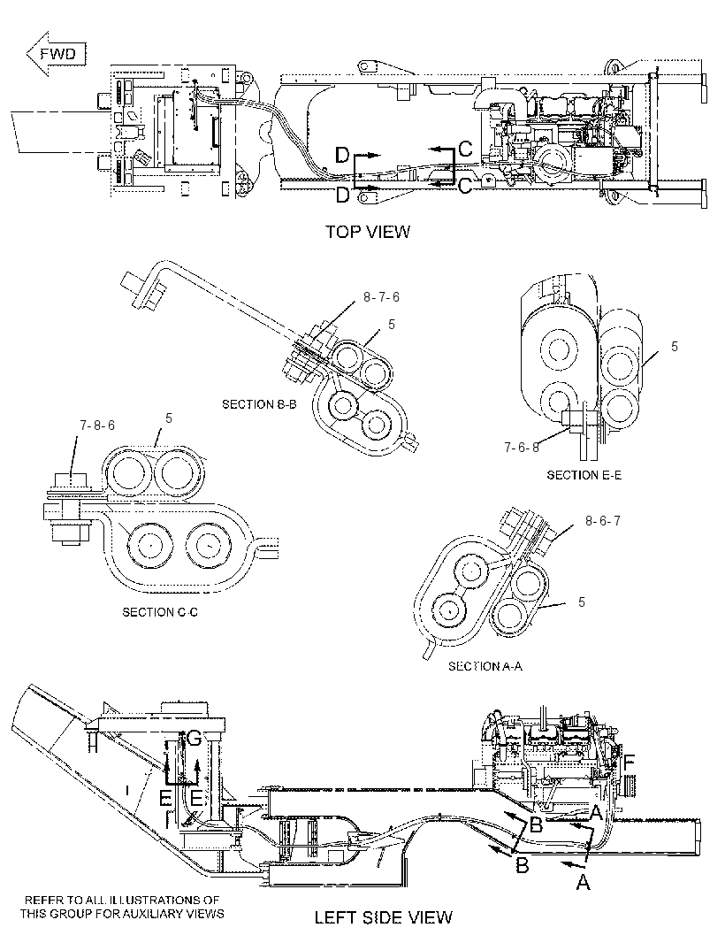 Трубопроводы отопителя 8X8997 CAT