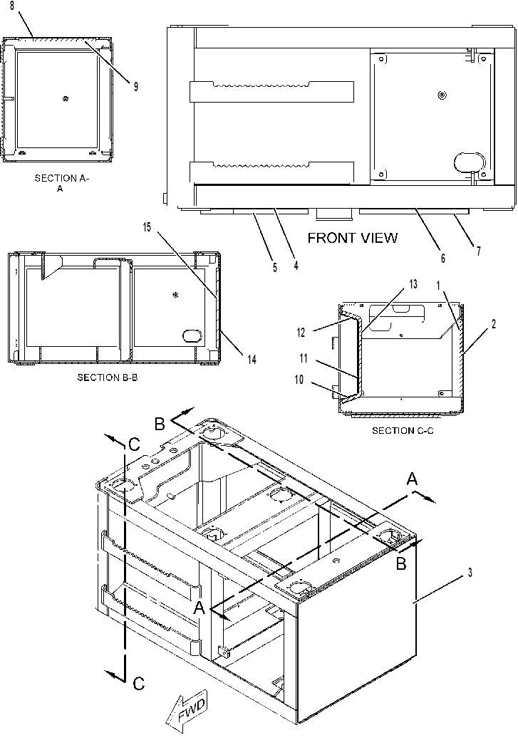 FRAME GP-CAB RISER 2373125 CAT