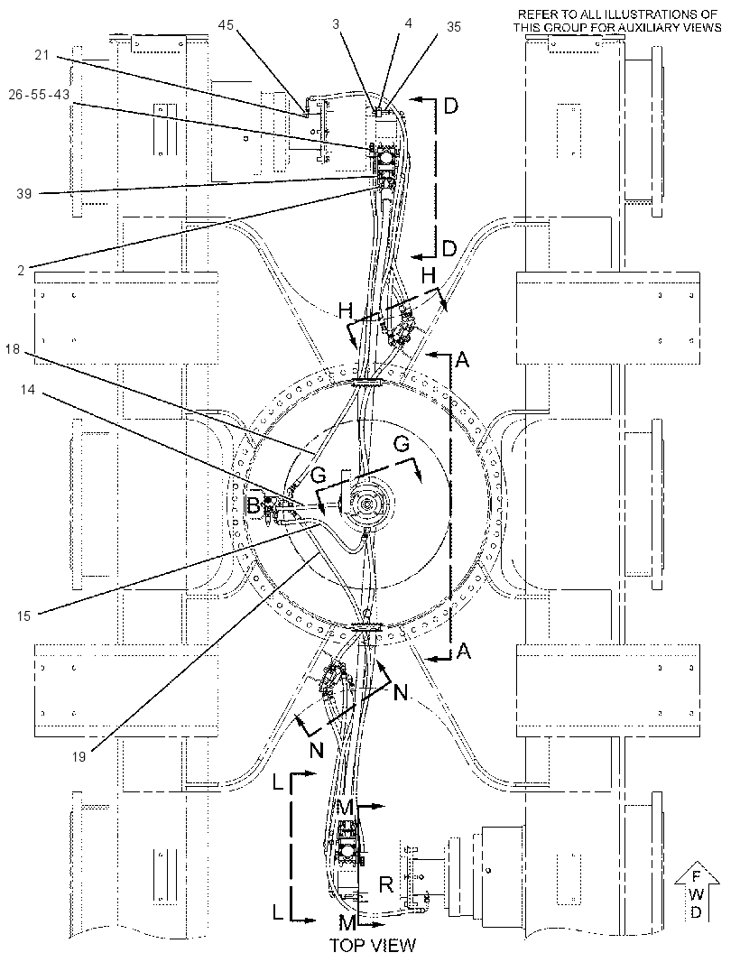 Трубопроводы мотора хода 1964892 CAT