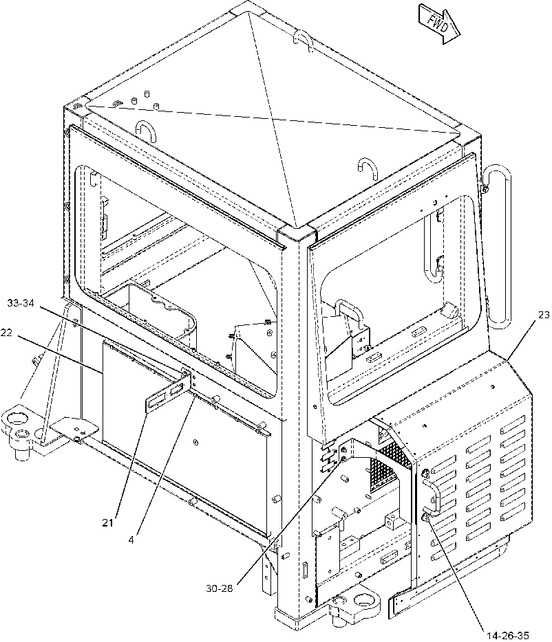 Каркас безопасности (ROPS) 2158347 CAT