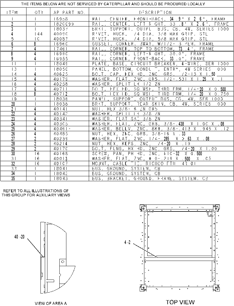 FRAME AS 2574950 CAT