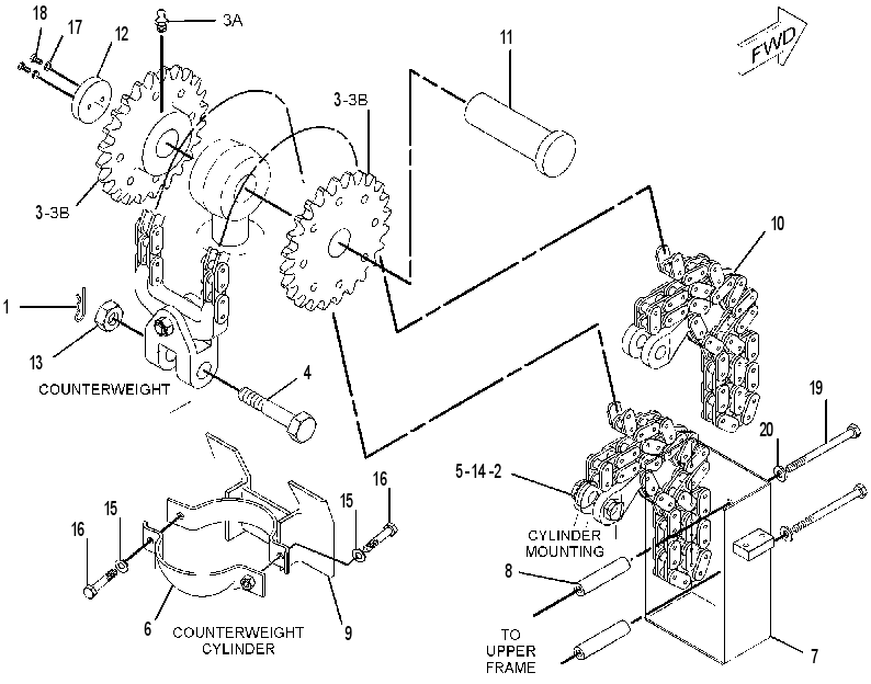 CHAIN GP-COUNTERWEIGHT 2300142 CAT