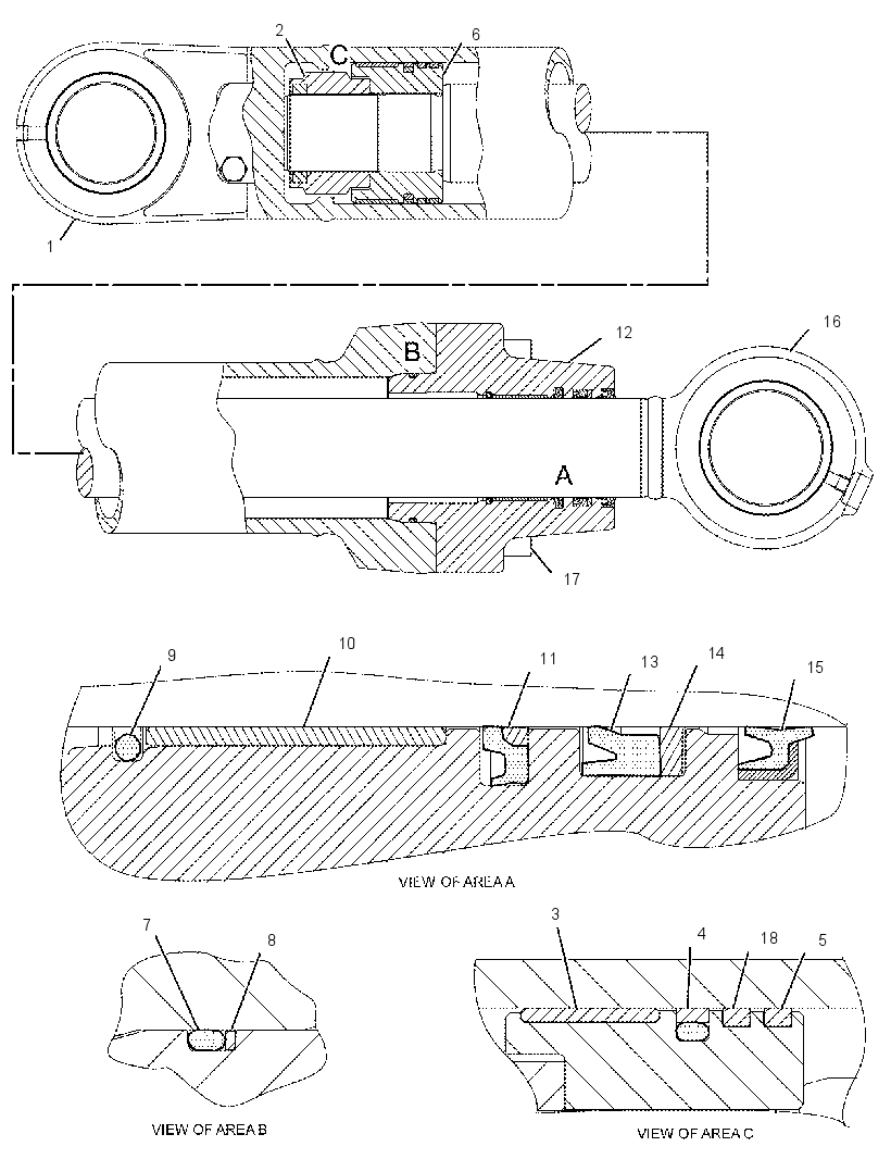 Цилиндр ковша 1874233 CAT