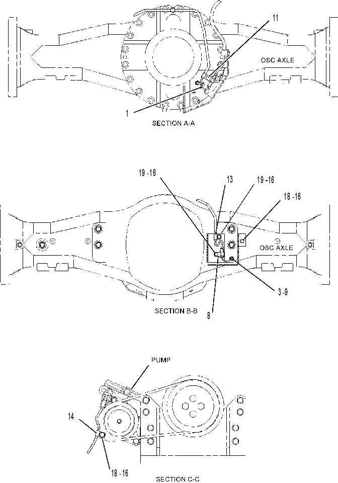 AXLE COOLER WIRING GROUP 2038106 CAT