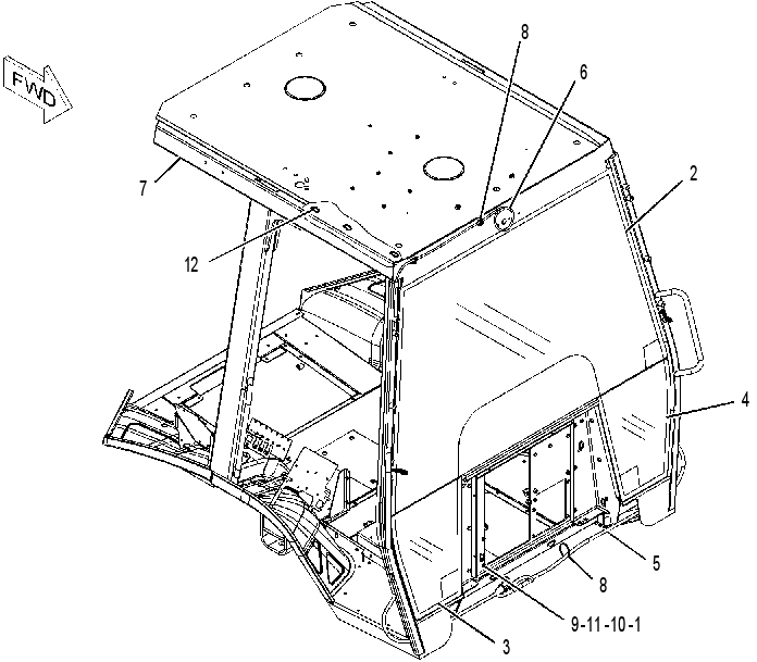 CANOPY GP-OPEN ROPS 2426104 CAT