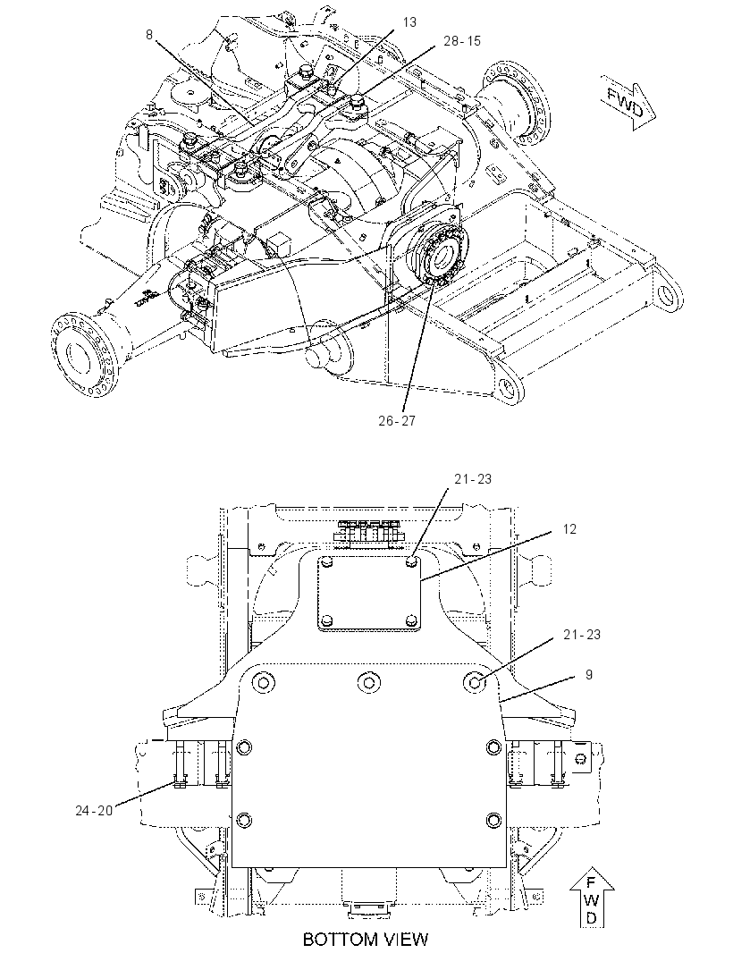 SUPPORT GP-FRONT AXLE 2519707 CAT