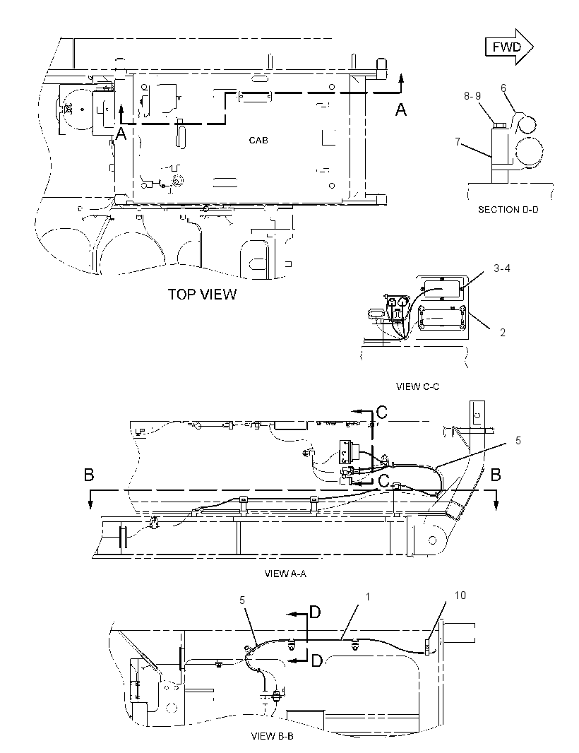 WIRING GP-CAB RISER 1974265 CAT