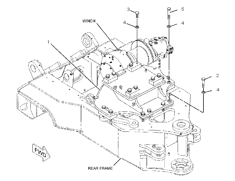 MOUNTING GP-WINCH 2525199 CAT