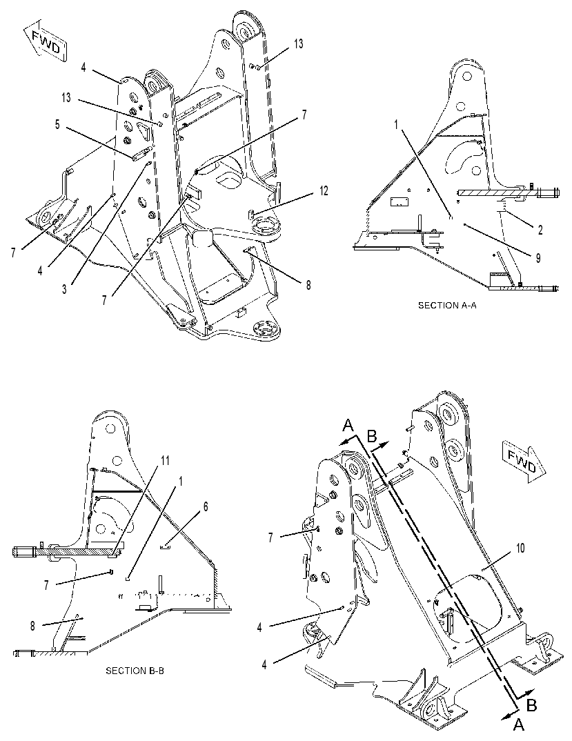 FRAME AS-LOADER 1993817 CAT