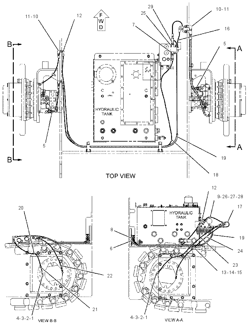 LINES GP-BRAKE & SHIFT 2574410 CAT
