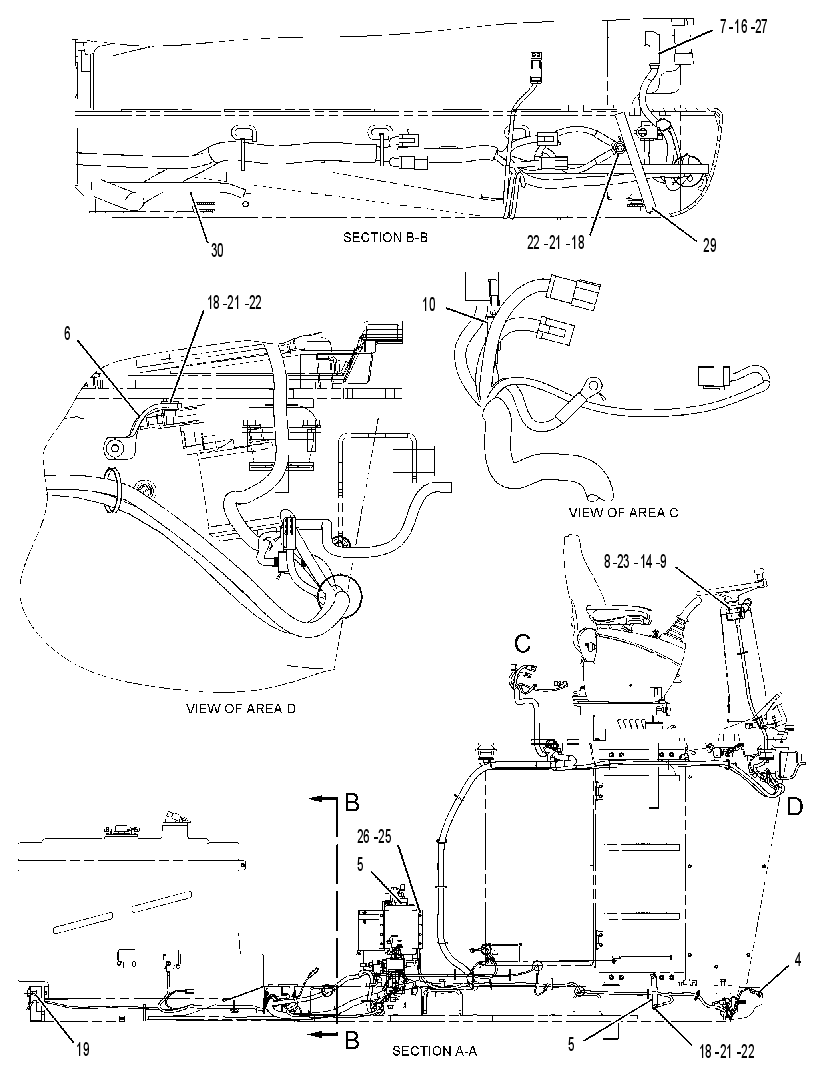 Проводка шасси 2418743 CAT