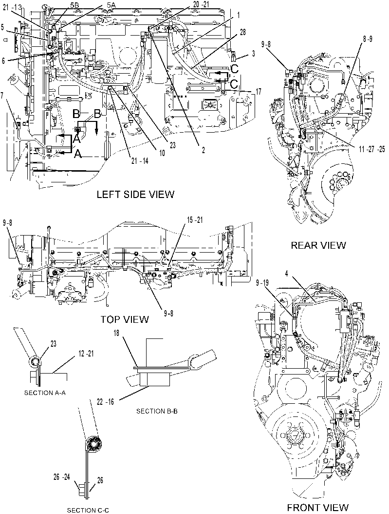 LINES GP-FUEL BYPASS 2484086 CAT