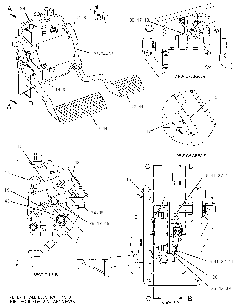 PEDAL GP-GOVERNOR & BRAKE 2317314 CAT