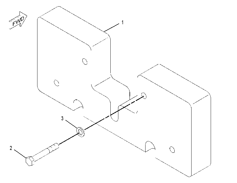 Противовес 2538988 CAT
