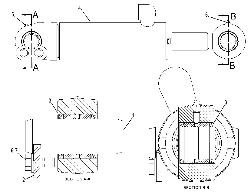 CYLINDER & MTG GP-WHEEL LEAN 3441905 CAT