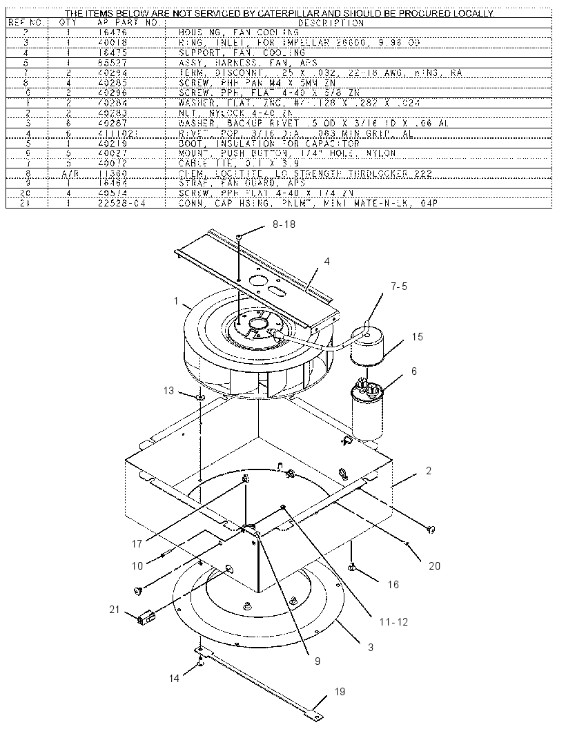 FAN AS-CIRCULATING 1995106 CAT