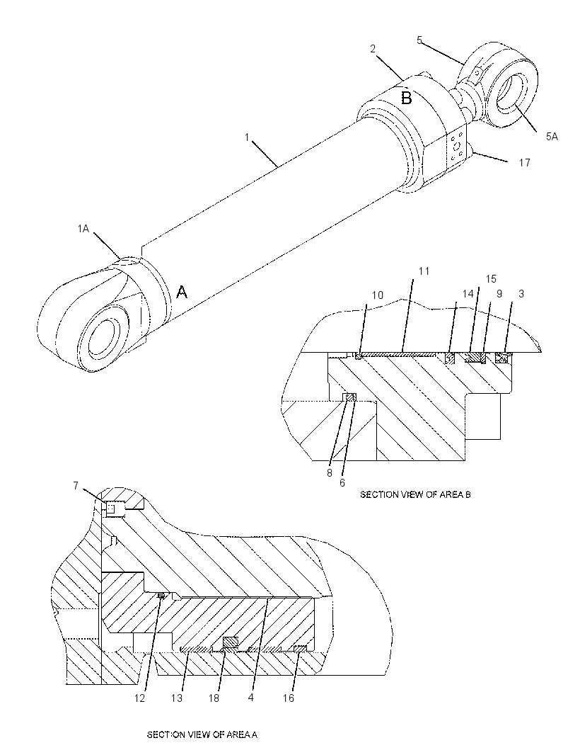 CYLINDER GP-VARIABLE ADJ BOOM 1148803 CAT