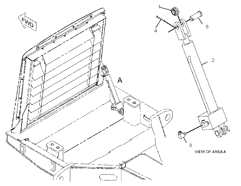 CYLINDER & MTG GP-HOOD TILT 2516156 CAT