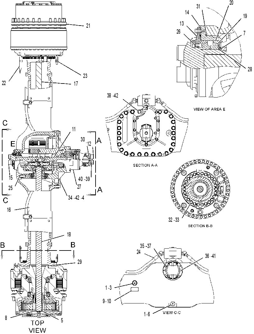 AXLE GP-CENTER 1391500 CAT