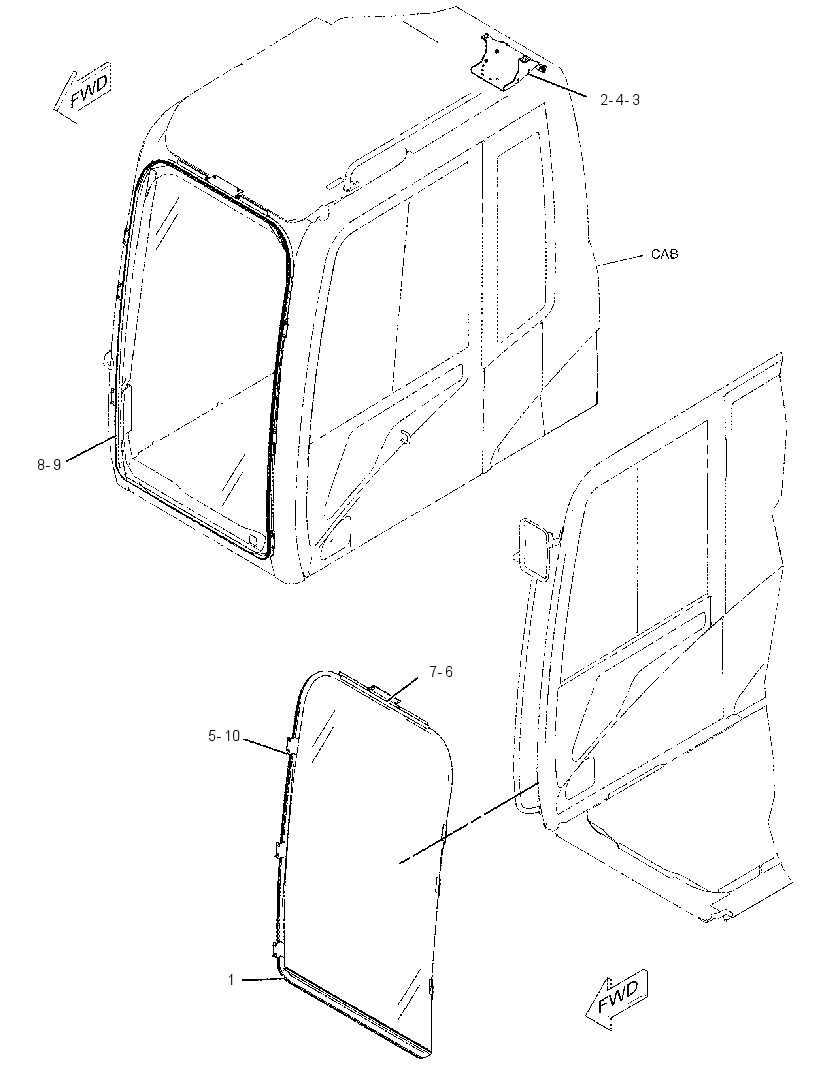 WINDOW GP-FRONT 2346577 CAT