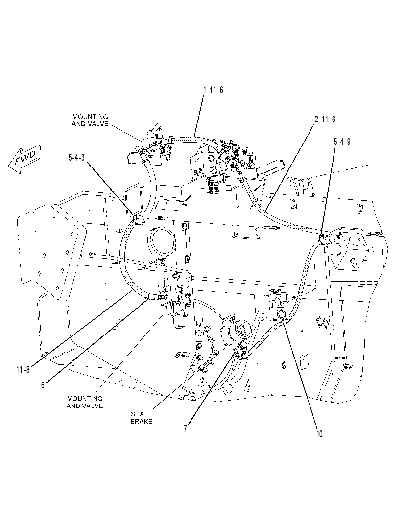 LINES GP-PARKING BRAKE 2273888 CAT