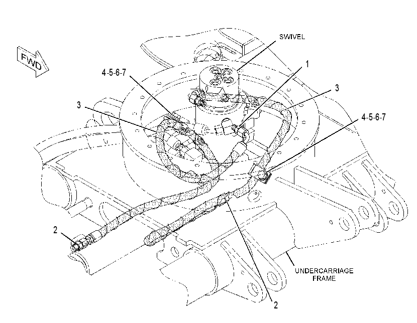 LINES GP-UNDERCARRIAGE CYL 2347634 CAT